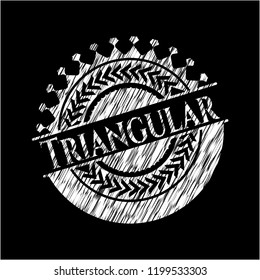 Triangular written with chalkboard texture