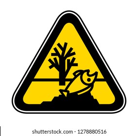 Triangular yellow Warning Hazard Symbol, vector illustration