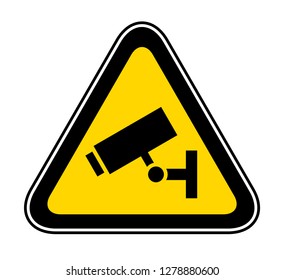 Triangular yellow Warning Hazard Symbol, vector illustration