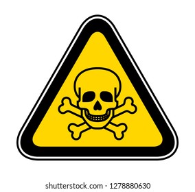 Triangular yellow Warning Hazard Symbol, vector illustration