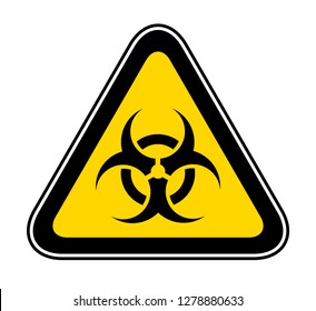 Triangular yellow Warning Hazard Symbol, vector illustration