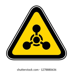 Triangular yellow Warning Hazard Symbol, vector illustration