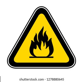 Triangular yellow Warning Hazard Symbol, vector illustration