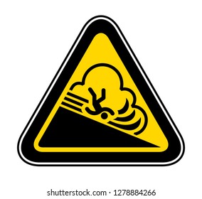 Triangular yellow Warning Hazard Symbol, vector illustration