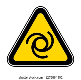 Triangular yellow Warning Hazard Symbol, vector illustration
