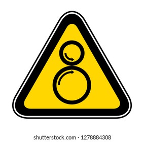 Triangular yellow Warning Hazard Symbol, vector illustration