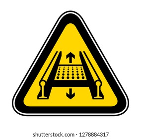 Triangular yellow Warning Hazard Symbol, vector illustration