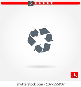 triangular-arrows-sign-for-recycle vector icon
