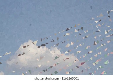 triangulated cloudy confetti