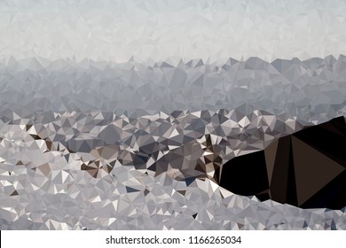 triangulated snowy mountain