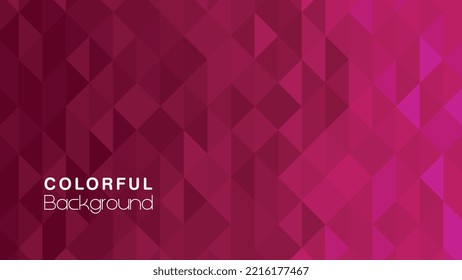 Triangulated vector background in various colors