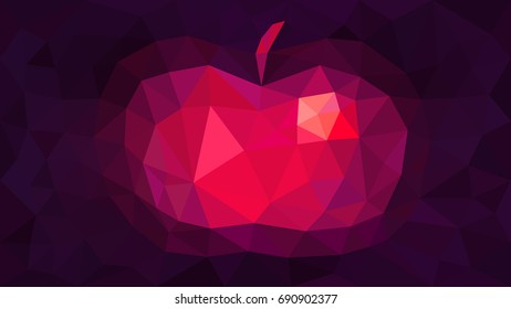 Triangulation background abstract apple ruby