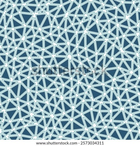 Triangulation geometric shapes background. Rounded solid shapes in frames. Compact triangles size. Single color tone style. Repeatable pattern. Awesome vector tiles. Seamless vector illustration.