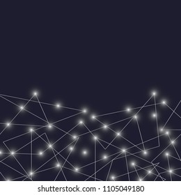 Triangulation, glowing lines