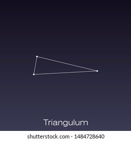 Triangulum constellation as it can be seen by the naked eye.