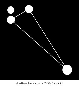 Triangulum constellation map. Vector illustration.