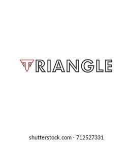 Trianle letter logo design vector