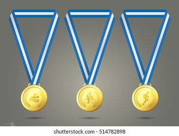 Triathlon Gold Medals