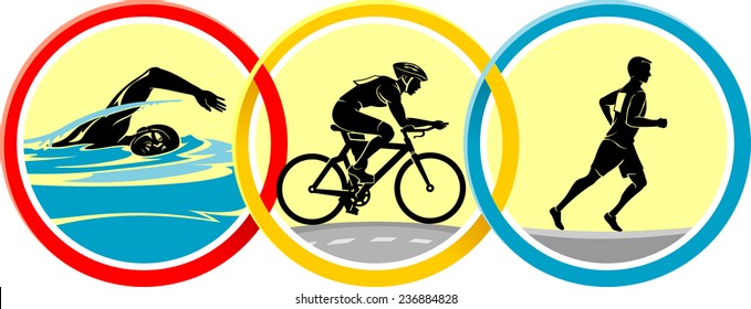 Triathlon Icon Set