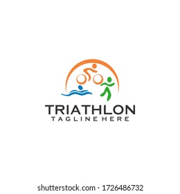 Triathlon Logo Design Vector Template