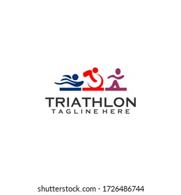 Triathlon Logo Design Vector Template