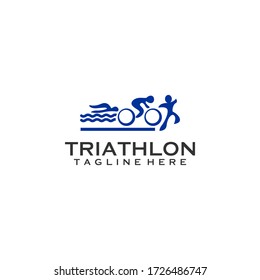Triathlon Logo Design Vector Template