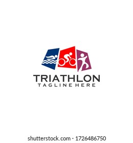 Triathlon Logo Design Vector Template