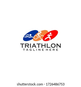 Triathlon Logo Design Vector Template