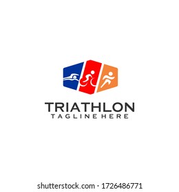 Triathlon Logo Design Vector Template