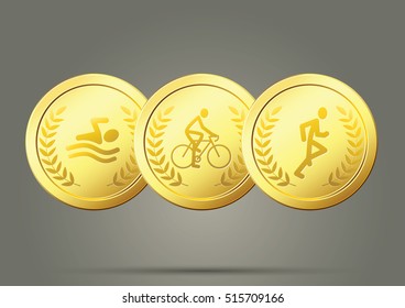 Triathlon logo and icon