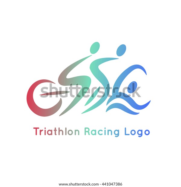 Triathlon Logo Vector Illustration Creative Modern Stock Vector ...