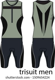 Triathlon men's short sleveless wetsuit