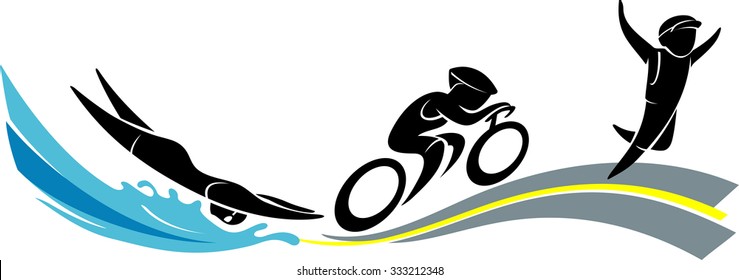 Triathlon Race Figure Symbol