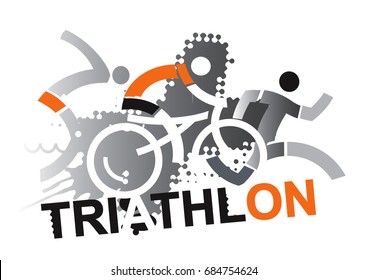 Triathlon Racers
Three triathlon abstract stylized athletes on the grunge background. Vector available.