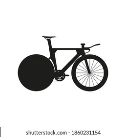 triathlon racing bike on white background