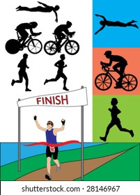 Triathlon Silhouettes