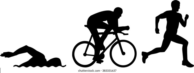 Triathlon silhouettes 