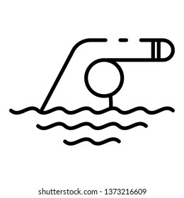 Triathlon swimming icon. Outline triathlon swimming vector icon for web design isolated on white background