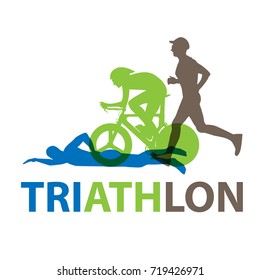 Triathlon Symbol On White Background Vector Stock Vector (Royalty Free ...