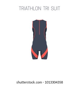 Triathlon tri suit. Vector illustration.