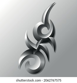 Dibujo de vectores tribales 3D para tatuaje