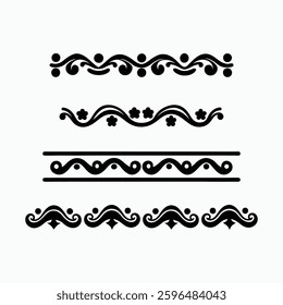 Tribal Abstract Border Divider vector art illustrations.