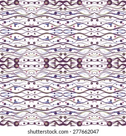 tribal abstract hand-drawn seamless pattern