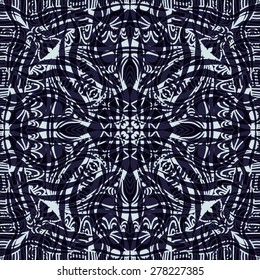 tribal abstract hand-drawn seamless pattern