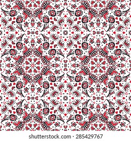 tribal abstract hand-drawn seamless pattern
