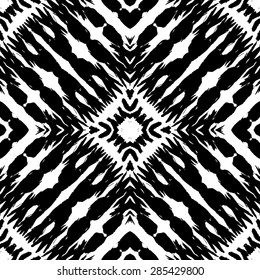 tribal abstract hand-drawn seamless pattern