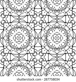 tribal abstract hand-drawn seamless pattern