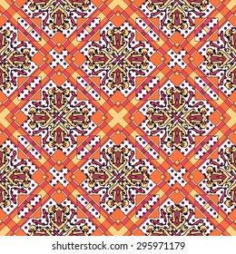 tribal abstract hand-drawn seamless pattern