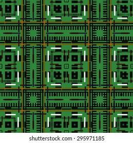 tribal abstract hand-drawn seamless pattern