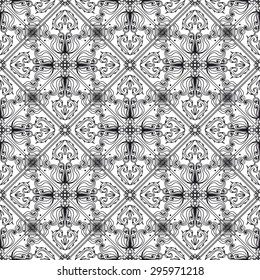 tribal abstract hand-drawn seamless pattern